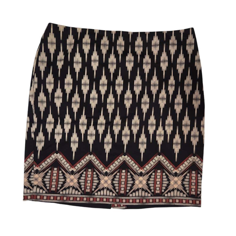Ann Taylor Mini Skirt Cotton & Spandex, 21" length, back zipper & slit, size 14
